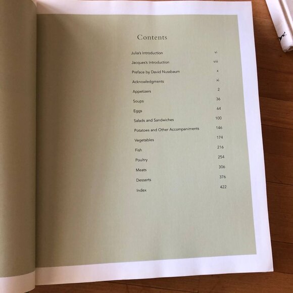 Julia and Jacques Cooking at Home by Julia Child & J. Pepin Cookbook Hardcover - Picture 2 of 12